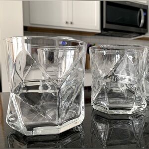 Set of 6 West Elm Cassiopea double rocks glasses